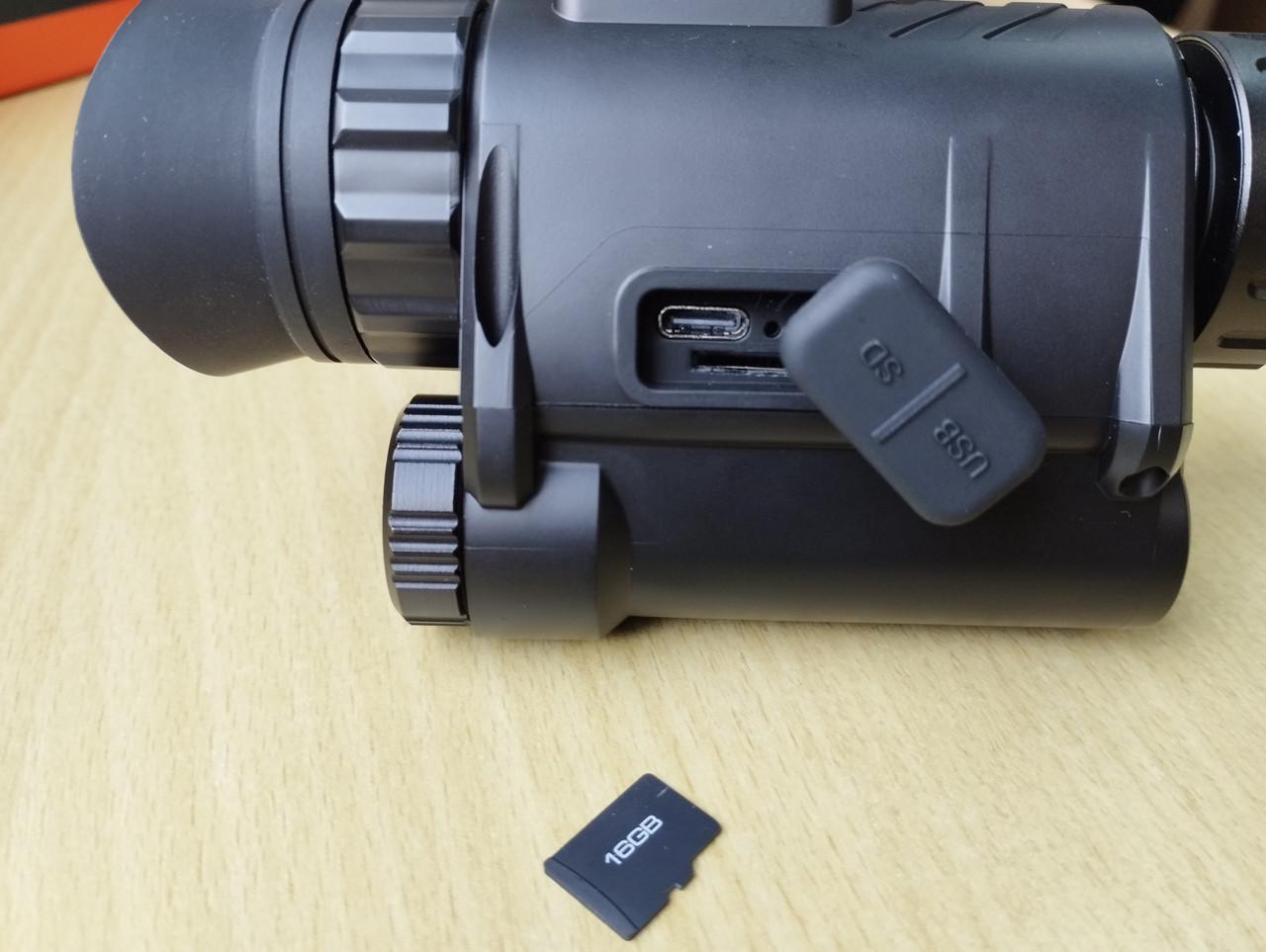 Монокуляр нічного бачення з кутом огляду 40° невидимим підсвічуванням 940 nm Wi-Fi записом та кріпленням NVG30 (2070556327) - фото 3