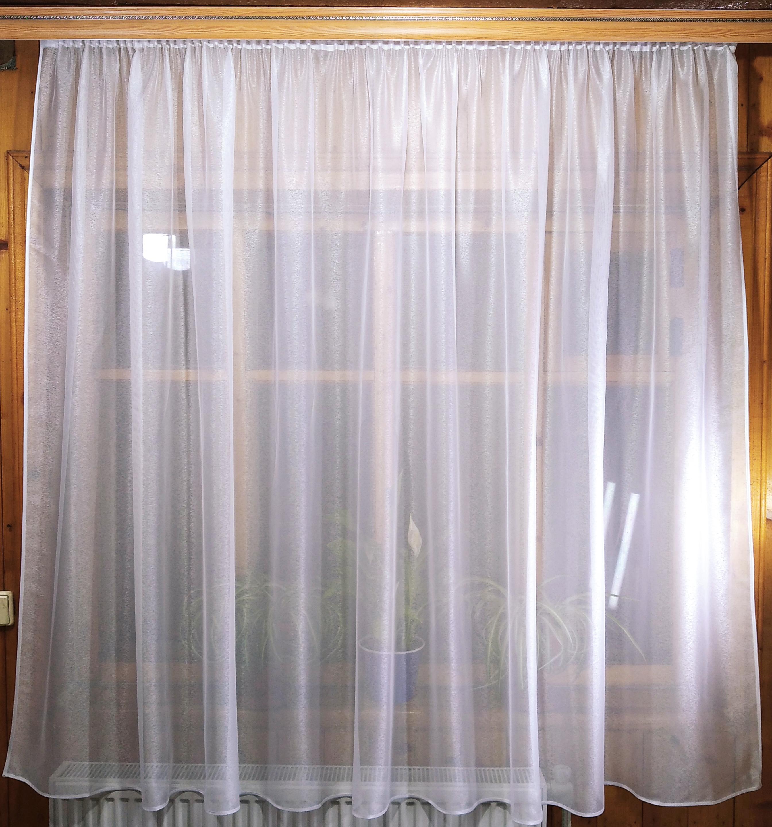 Занавеска короткая готовая Классик Белый/Бамбук/Оптик