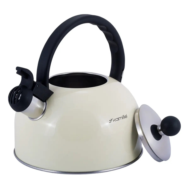 Чайник Kamille Whistling Кettle зі свистком 2,5 л Бежевий - фото 6 Чайник Kamille Whistling Кettle зі свистком 2,5 л Бежевий - фото 6