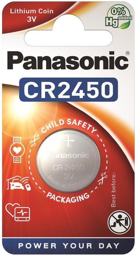 Батарейка Panasonic CR-2450 bat(3B) Lithium 1 шт. (CR-2450EL/1B)