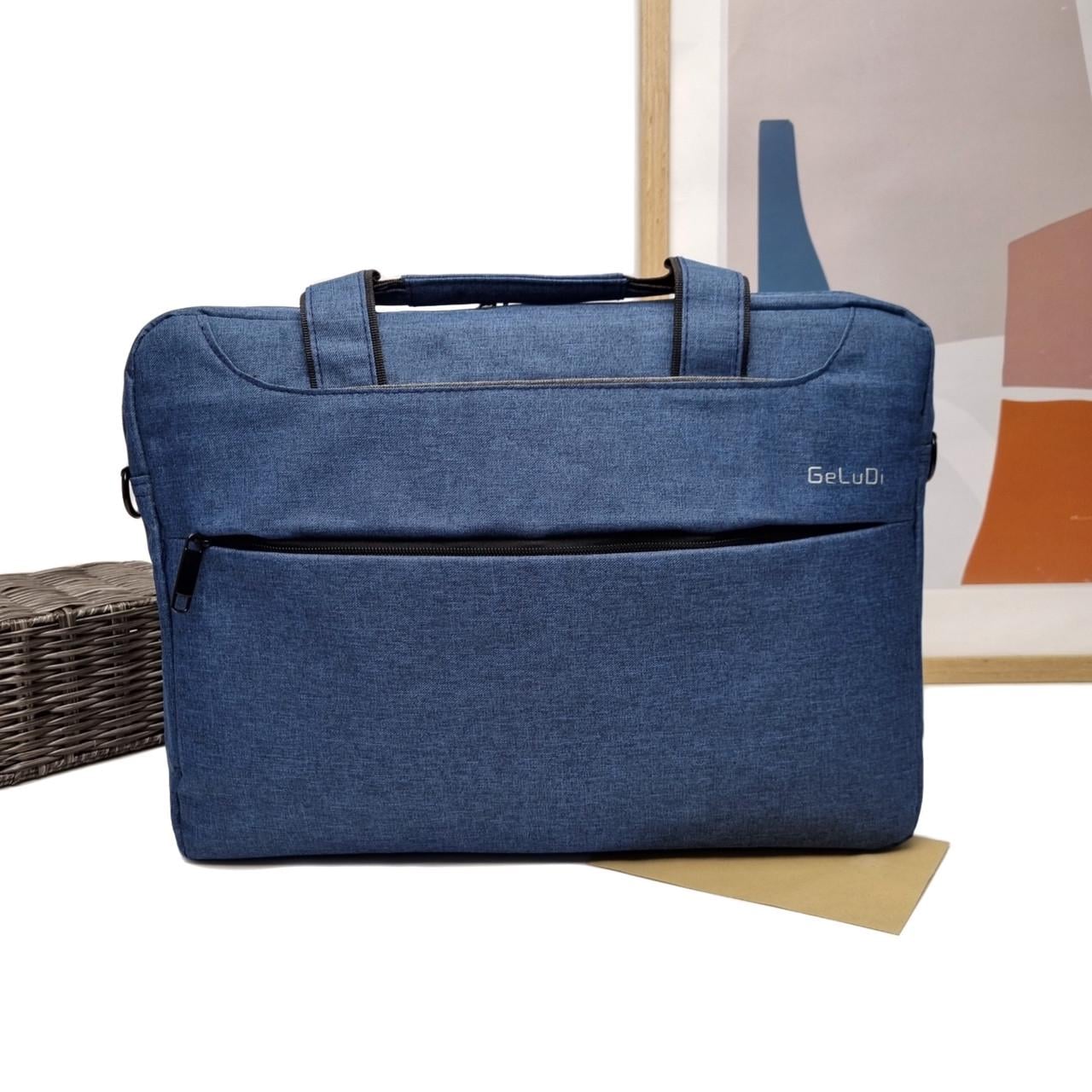 Сумка-портфель чоловічий Geludi поліестер Синій (9603 blue)