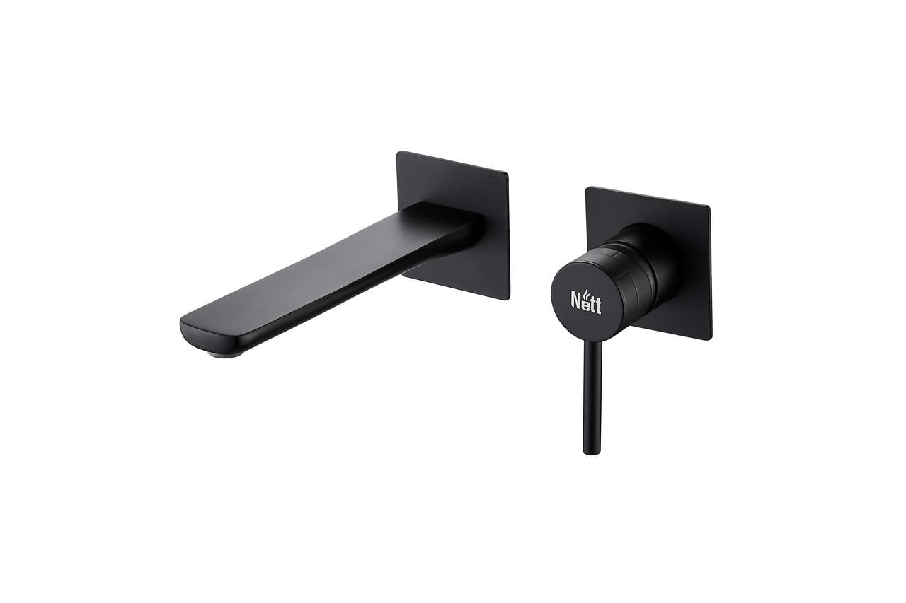Смеситель для умывальника скрытого монтажа Nett QB-99 Черный (2999643145)