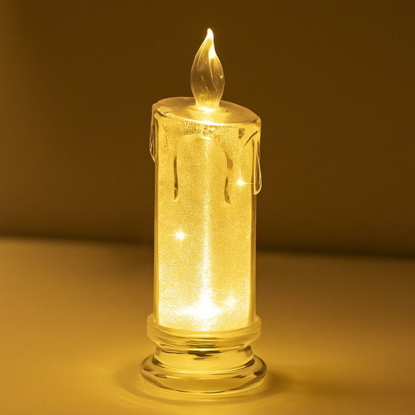 Нічник декоративний Свічка кришталева LED на батарейках 10,8 см