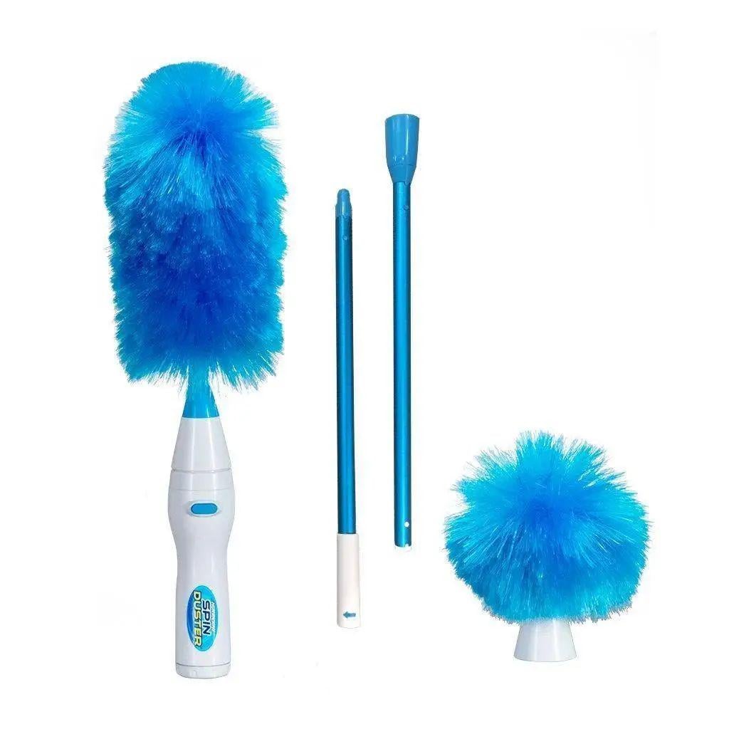 Щетка электрическая для уборки пыли Hurricane Spin Duster 400 об/мин с 2 щетками-насадками Бело-синий Щетка электрическая для уборки пыли Hurricane Spin Duster 400 об/мин с 2 щетками-насадками Бело-синий