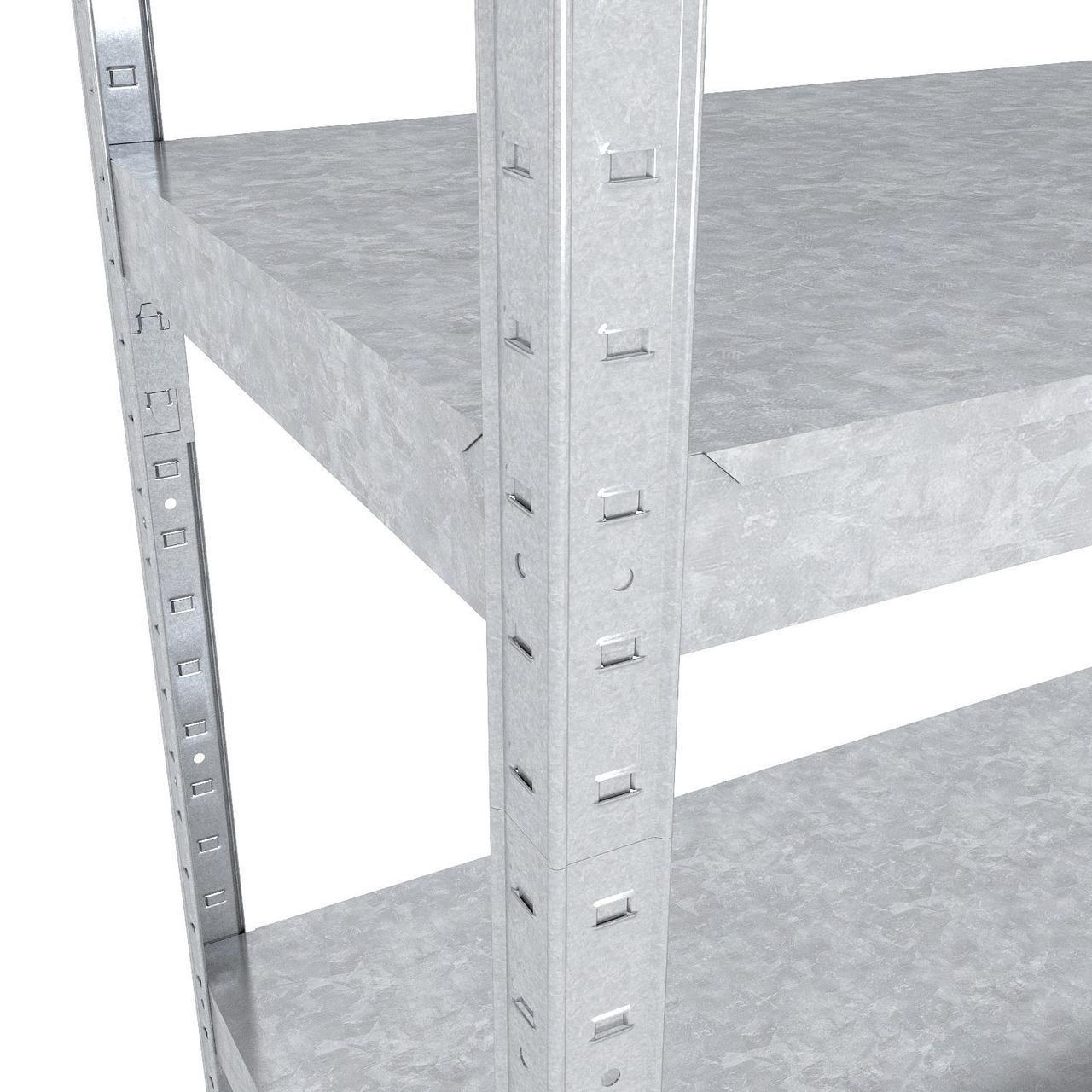 Стелаж Меткас Бюджет ОС 150 кг/полицю 4 полиці сталь оцинкований металевий 1600x900x400 мм (2511852292) - фото 3