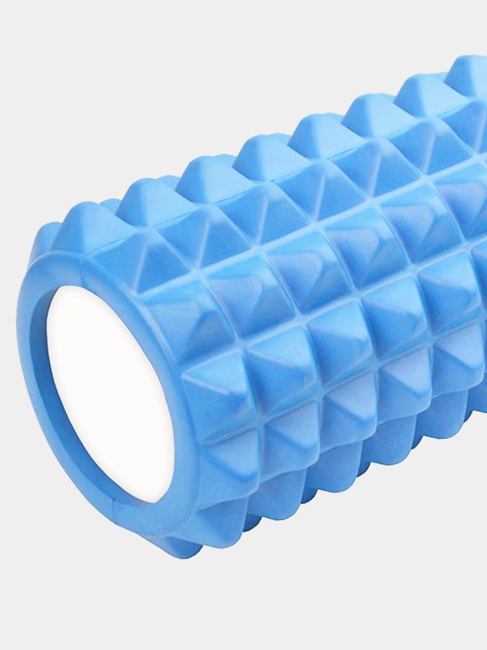 Масажер рулон Feel Fit для йоги 45х13 см Блакитний - фото 2