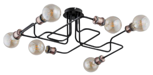 Потолочная люстра Alfa Hook Miedz лофт (24756)