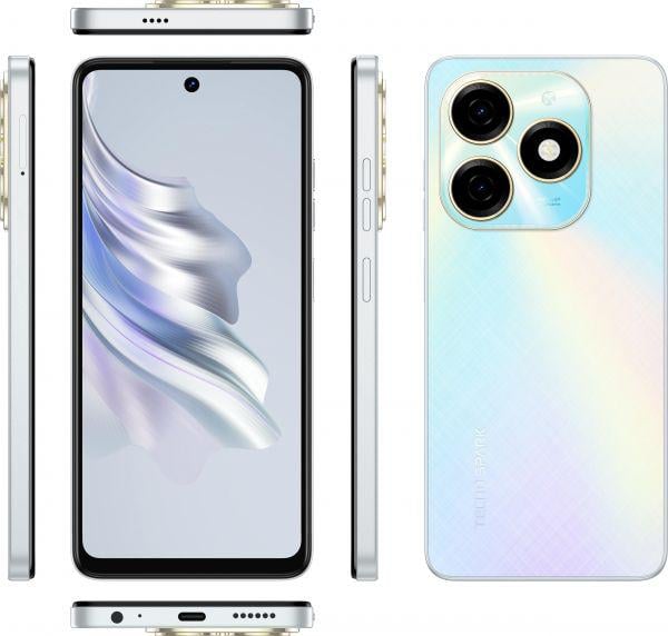 Смартфон Tecno Spark 20 KJ5n 8/128ГБ Cyber White (4894947013522) - фото 3 Смартфон Tecno Spark 20 KJ5n 8/128ГБ Cyber White (4894947013522) - фото 3