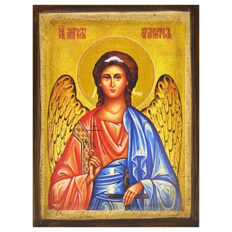 Икона Святой Ангел Хранитель на дереве 15х20 см (112-0007м)