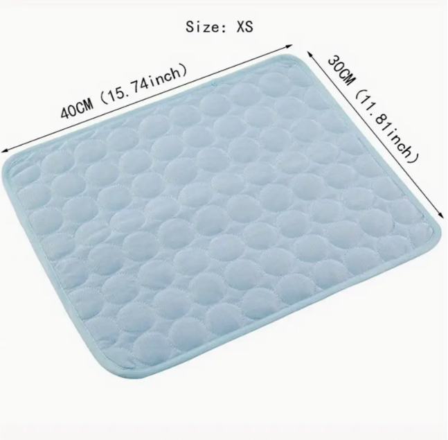 Коврик для кошек и собак охлаждающий и дышащий с мягкой подкладкой летний нейлон 40x30 см Синий (2001) - фото 4