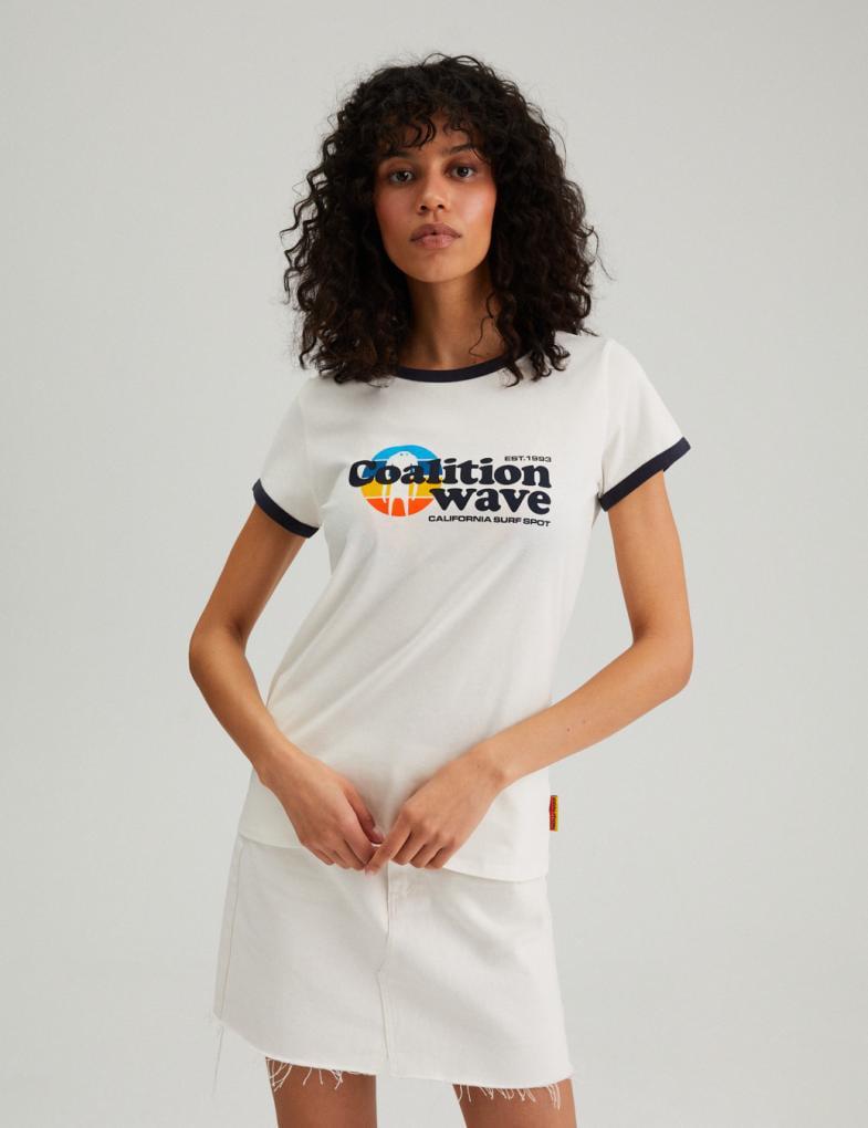 Футболка жіноча Diverse CLTN 512 XL Кремовий (5902598870384)