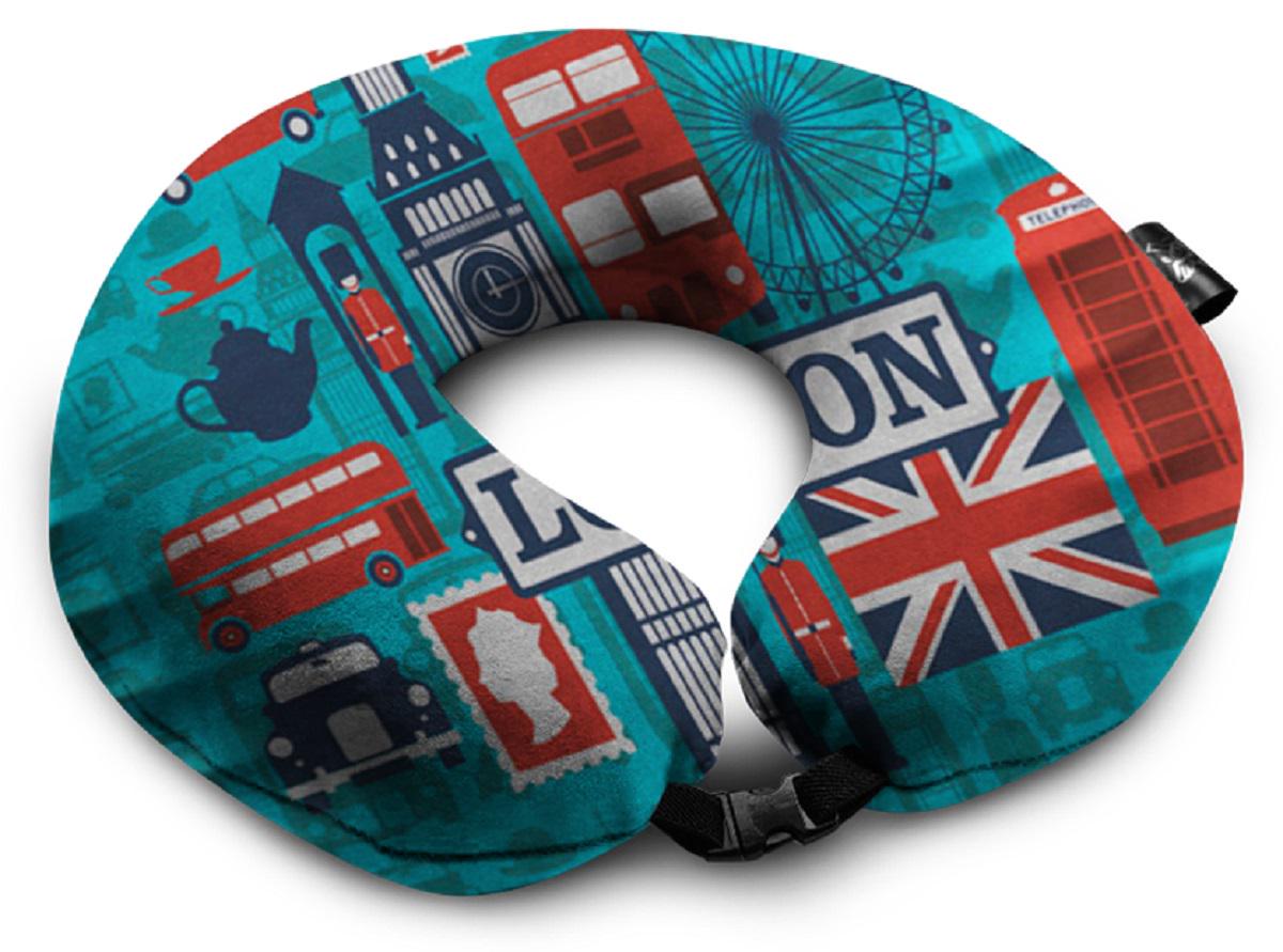 Подушка дорожная с рисунком Лондон (P0412)