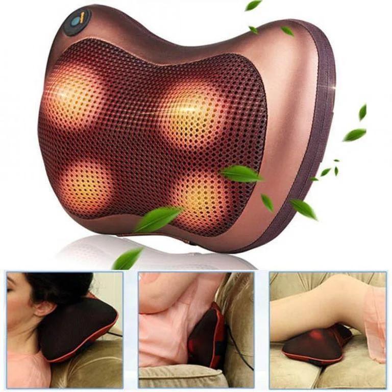 Подушка масажна Massage Pillow QY-8028 інфрачервоний для шиї та спини - фото 4