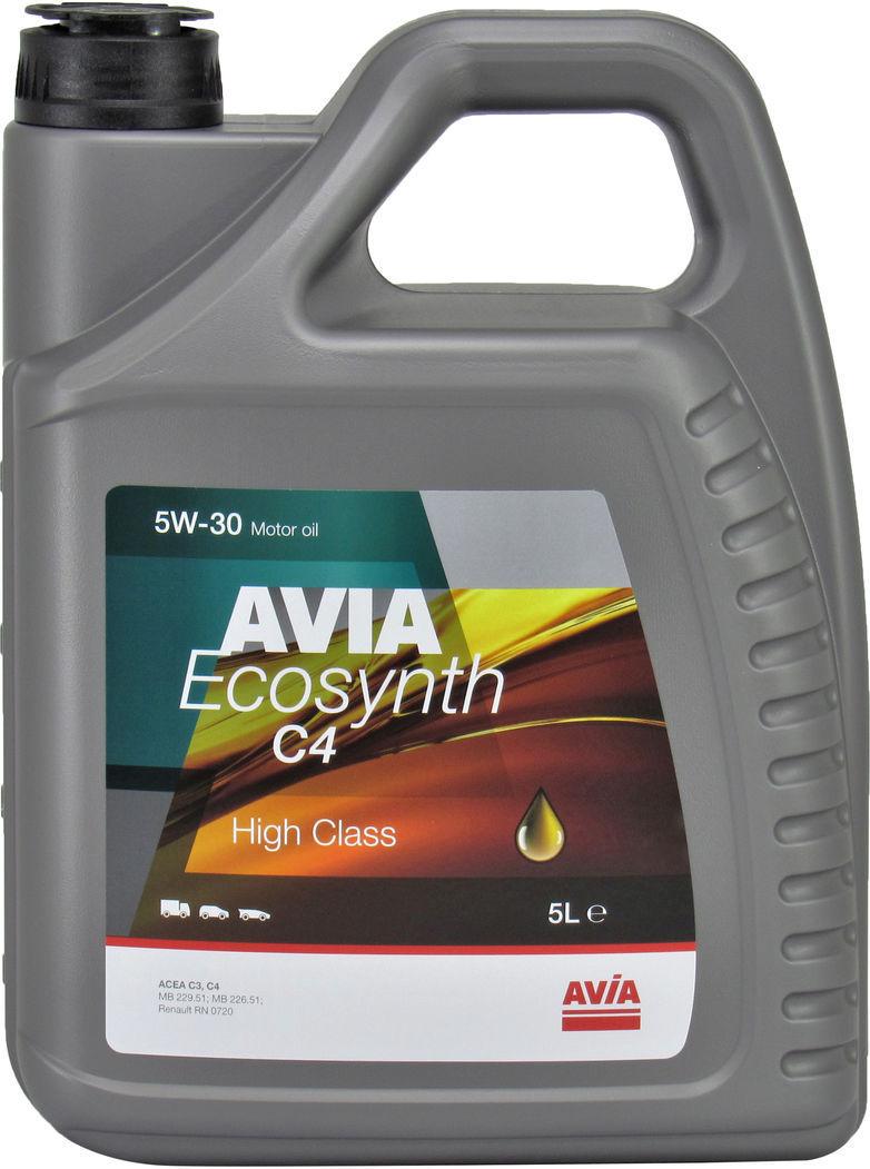 Моторное масло Avia Ecosynth C4 бензин/дизель 5W-30 5 л (1400387)