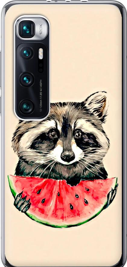 Чехол на Xiaomi Mi 10 Ultra Енотик с арбузом (4605u-2064-42517)