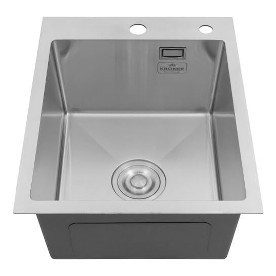 Мийка для кухні Kroner KRP Gebürstet 4050HM нержавіюча сталь 3,0/1,0 мм 400x500 мм (SVR-CV029164)