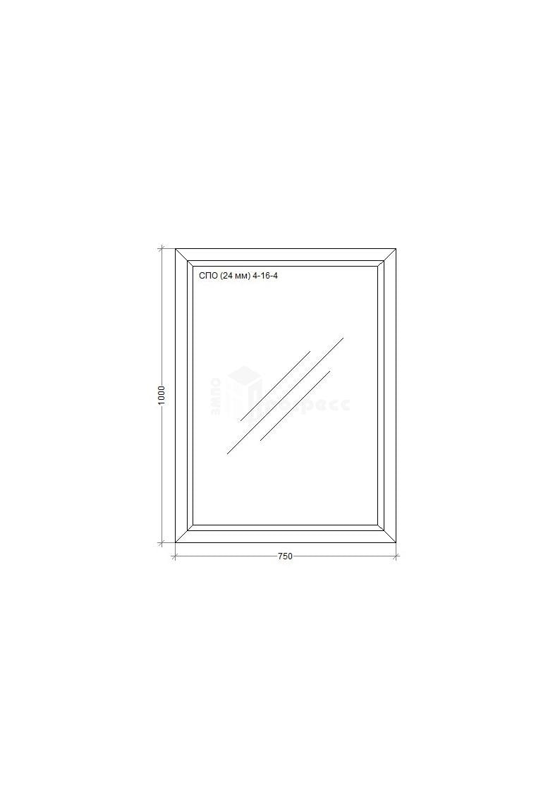 Окно металопластиковое WDS "Miroplast" глухое 750х1000 мм - фото 2 Окно металопластиковое WDS "Miroplast" глухое 750х1000 мм - фото 2