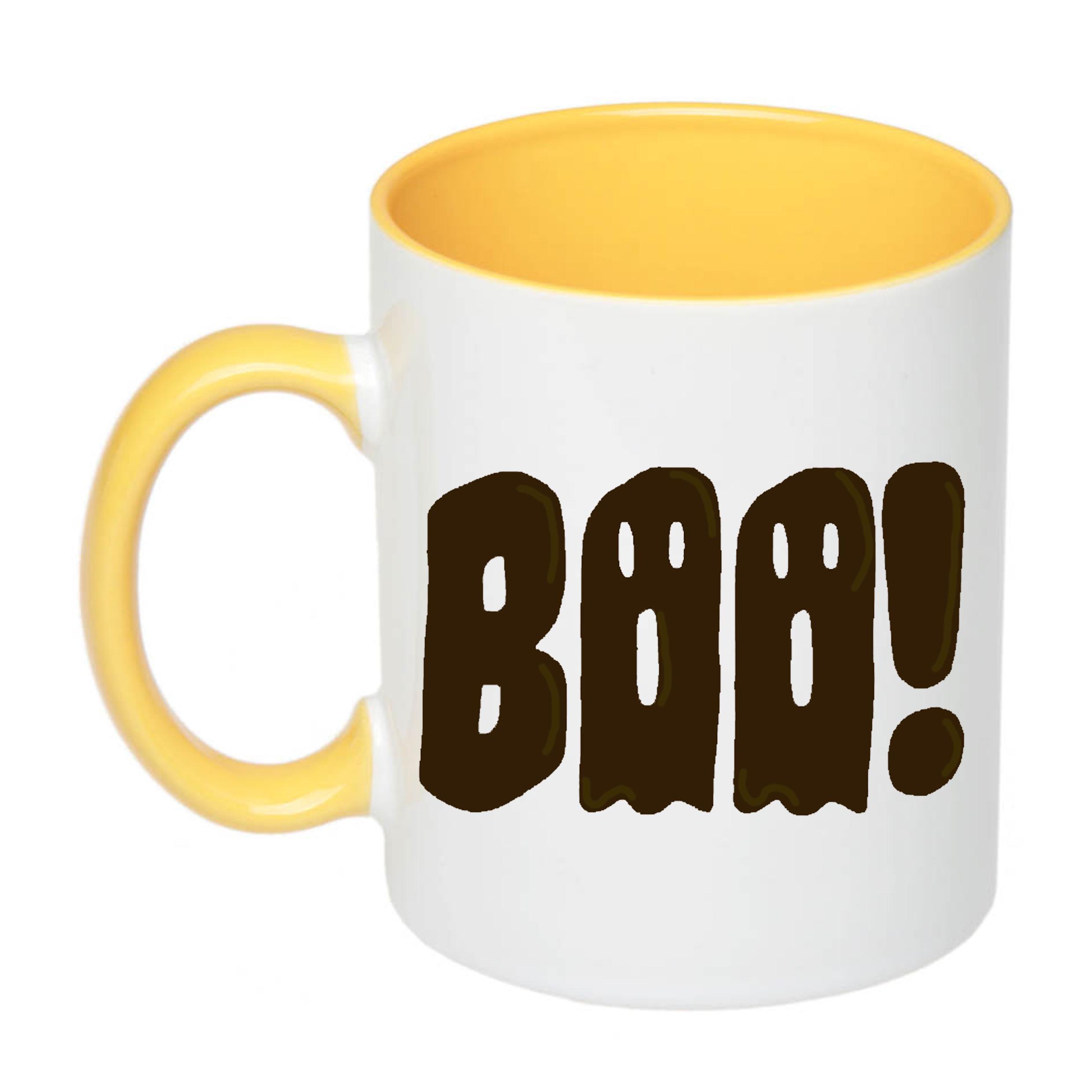 Чашка с печатью Boo! №2 330 мл Желтый (20947)