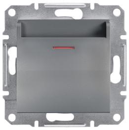 Выключатель карточный Schneider Electric Asfora механический ABS Стальной (EPH6200162) Выключатель карточный Schneider Electric Asfora механический ABS Стальной (EPH6200162)