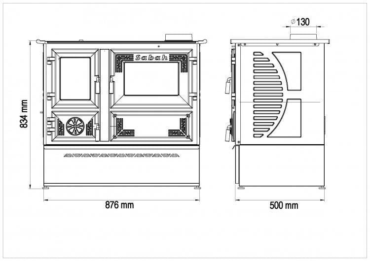 Печь кухонная Sabah S104 с духовкой и варочной поверхностью (10393817) - фото 6 Печь кухонная Sabah S104 с духовкой и варочной поверхностью (10393817) - фото 6