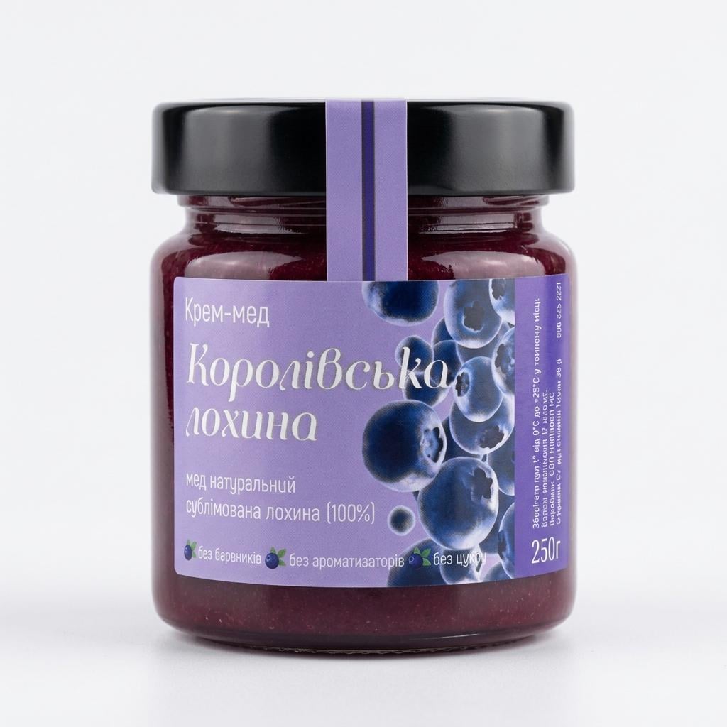 Крем-мед Золотой Нектар Королевская голубика натуральный медовый десерт 250 г Крем-мед Золотой Нектар Королевская голубика натуральный медовый десерт 250 г