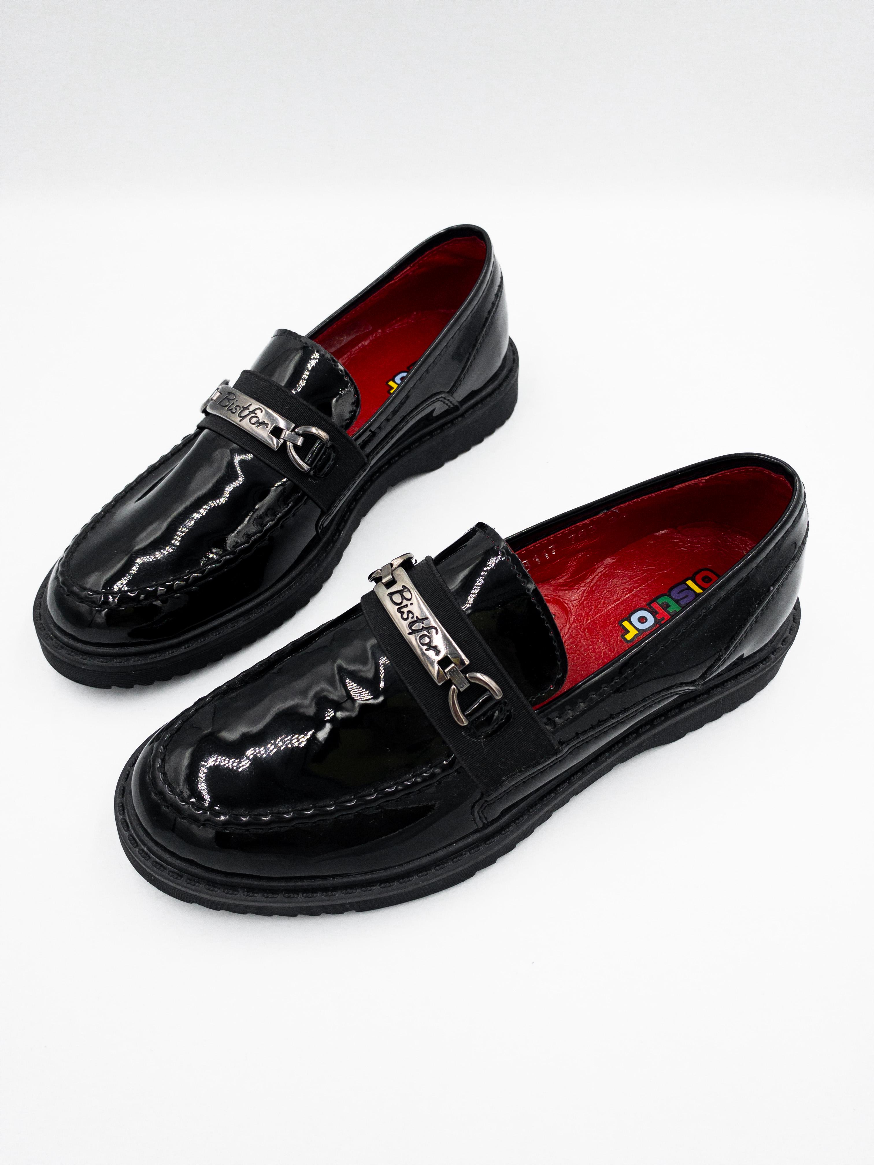 Лоферы кожаные для девочки школьные Bistfor р. 33 Черный (98117/753) - фото 2 Лоферы кожаные для девочки школьные Bistfor р. 33 Черный (98117/753) - фото 2