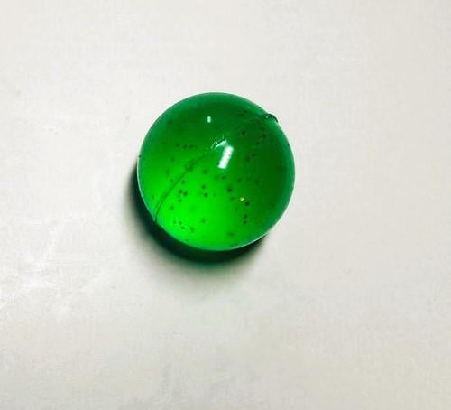 М'ячик стрибунець з блискітками 32 мм Зелений (0495)