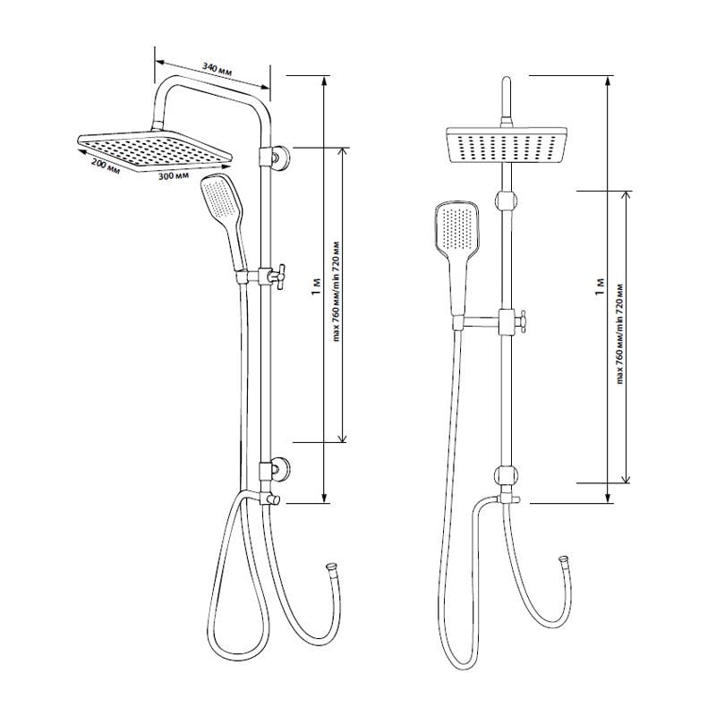 Душова система Britc XY-1225В - фото 10 Душова система Britc XY-1225В - фото 10