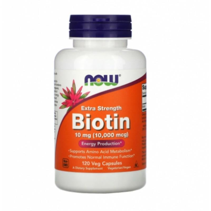 Витамины Now Foods Biotin 10000 мкг 120 капс. (NOW-00479)