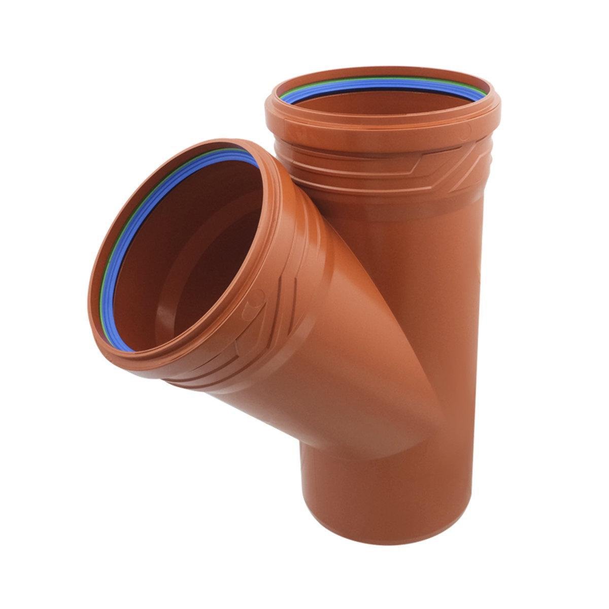 Тройник канализационный наружный ASG Esterno 160 мм 45° (25195145)