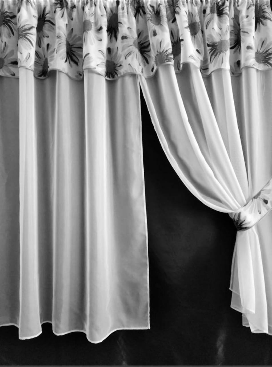 Занавеска шифоновая с ламбрекеном и подхватами 3х1,65м - фото 3 Занавеска шифоновая с ламбрекеном и подхватами 3х1,65м - фото 3