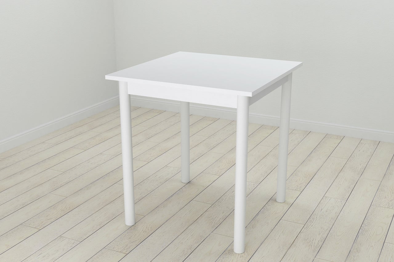 Стол кухонный Ferrum-decor Агата ДСП 16 мм 75x70x70 см Белый/Белое (AGA0029)