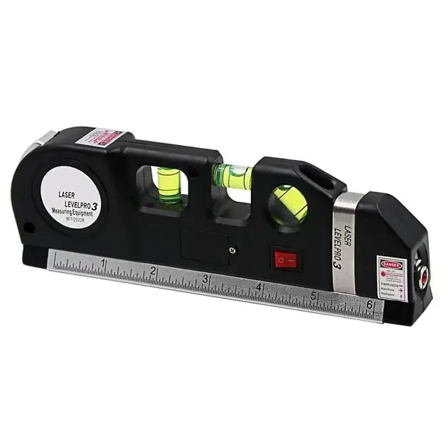 Лазерний рівень Fixit Laser Level PRO 3 з вбудованою рулеткою (7124)