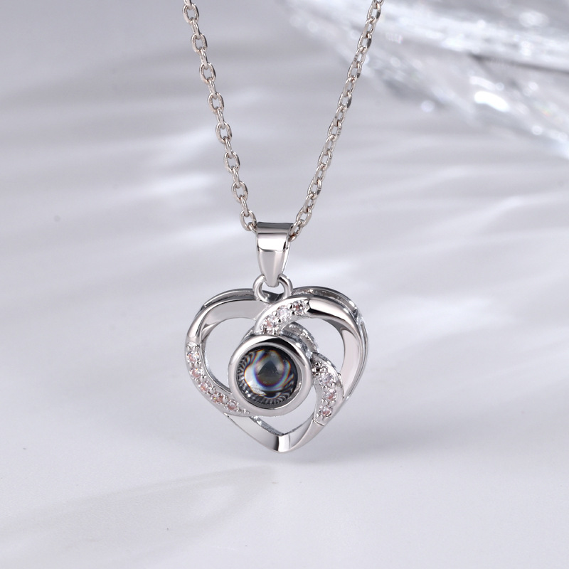 Серебряный кулон подвеска с проекцией Я тебя люблю 100 языках мира (silver925)