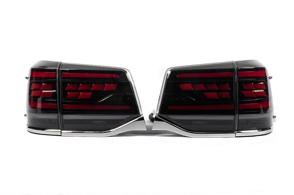 Автомобильные задние фары 2016-2021 Sequential Red Plus для Toyota Land Cruiser 200 (120600)