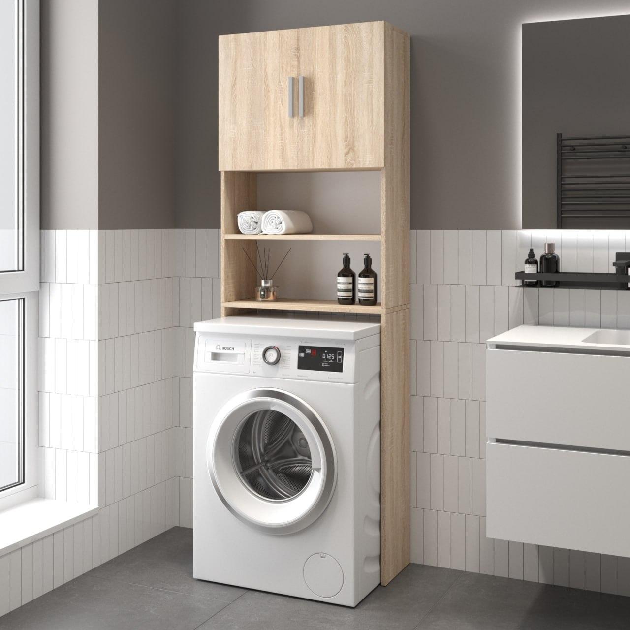 Тумба под стиральную машину Вайс M-107 640х250х1900 мм Дуб Сонома (30686682) Тумба под стиральную машину Вайс M-107 640х250х1900 мм Дуб Сонома (30686682)