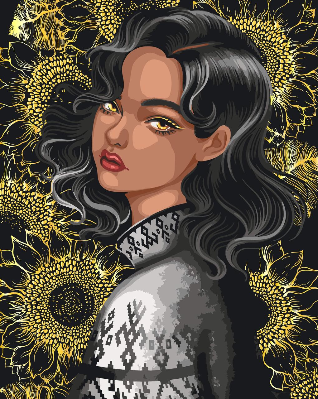 Картина по номерам ART CRAFT Великолепная девушка с красками металлик 40х50 см