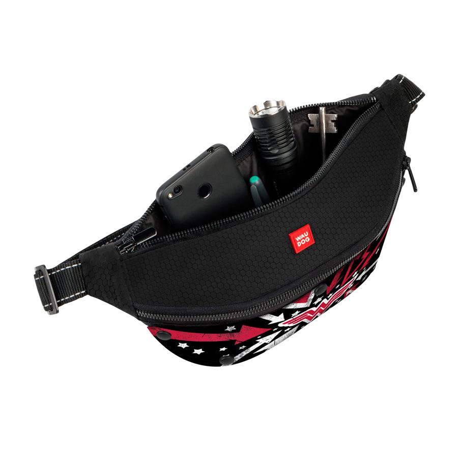 Поясна сумка Waudog Family для корму та аксесуарів Чудо-жінка 1 33x17x10 см Black-Red (1533-0158) - фото 2 Поясна сумка Waudog Family для корму та аксесуарів Чудо-жінка 1 33x17x10 см Black-Red (1533-0158) - фото 2