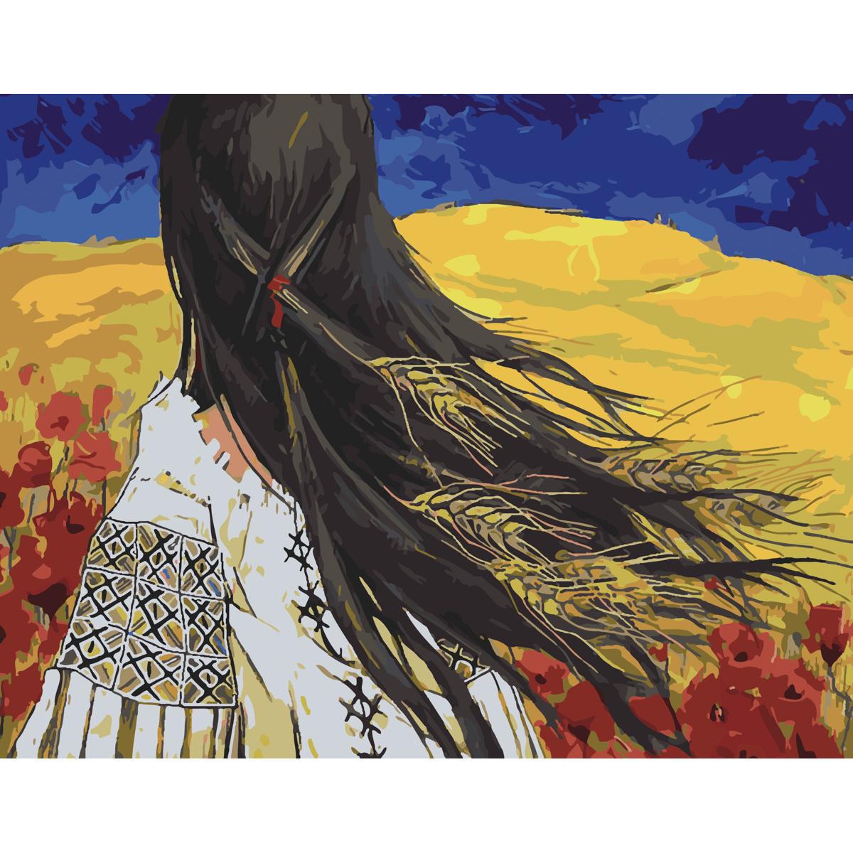 Картина по номерам Strateg Свободная украинка 40x50 см (SY6542)