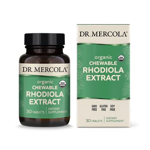 Натуральная добавка Dr. Mercola Organic Rhodiola Extract 30 таб. (9545)