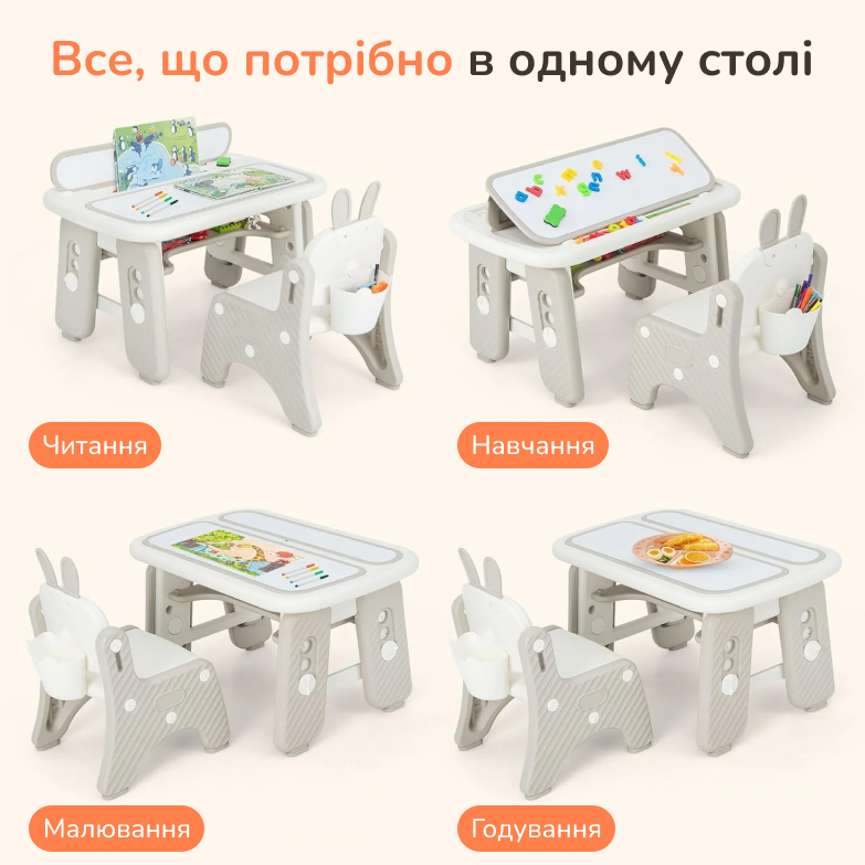 Детский столик и стульчик для творчества Lumpurini Denise до 7 лет (fabc1931) - фото 5 Детский столик и стульчик для творчества Lumpurini Denise до 7 лет (fabc1931) - фото 5