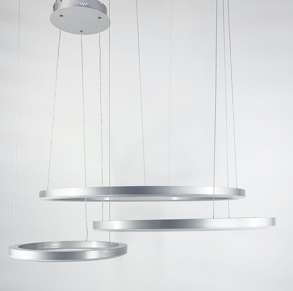 Світильник дизайнерський у вигляді трьох кілець із вбудованими світлодіодами Сірий (SP 11/800/600/400 SL) - фото 3