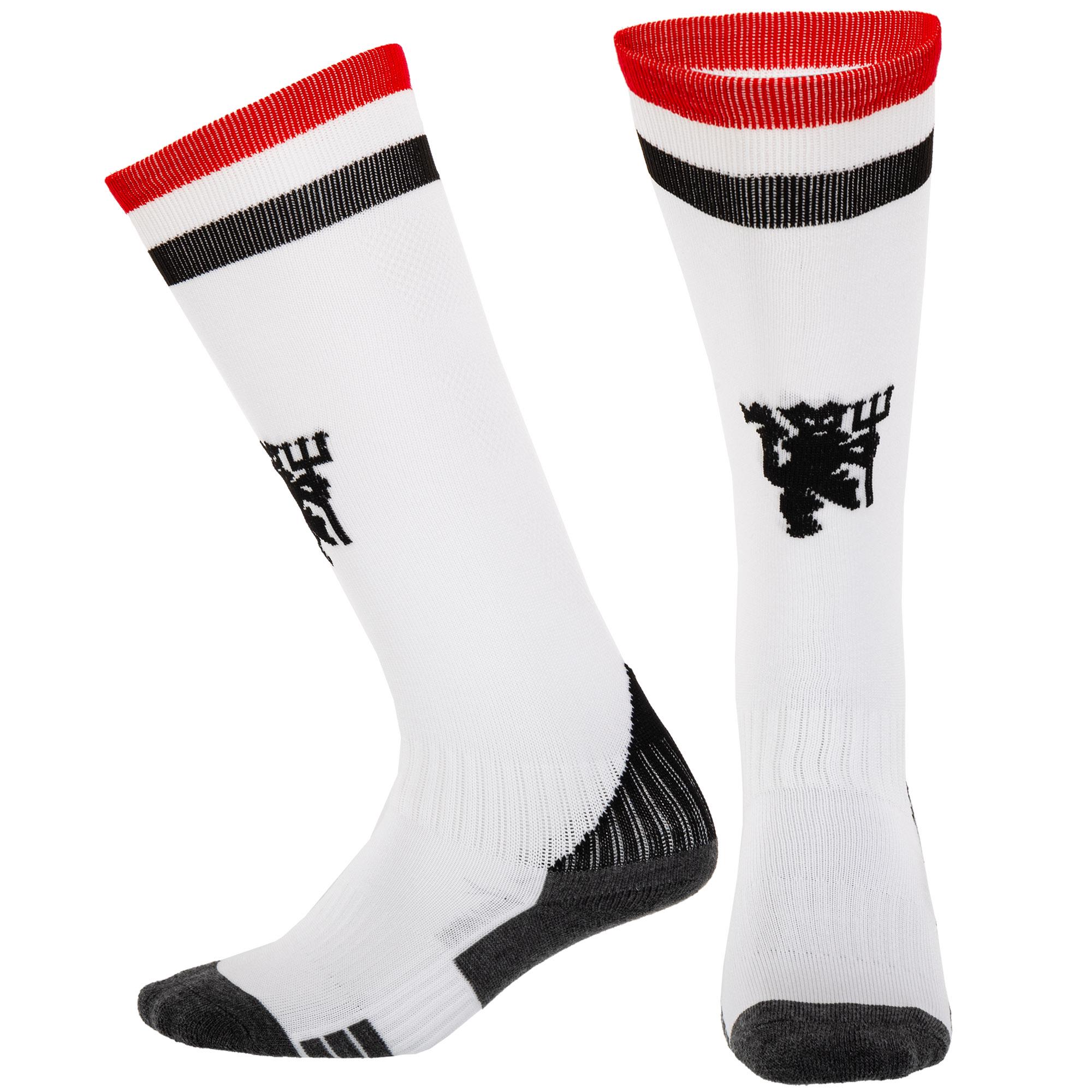 Гетри дитячі з символікою футбольного клубу SPOINT MANCHESTER UNITED THIRD 2025 ETM2520-MU5 р. 34-38 Біло-червоний/Чорний (ETM2520-MU5)