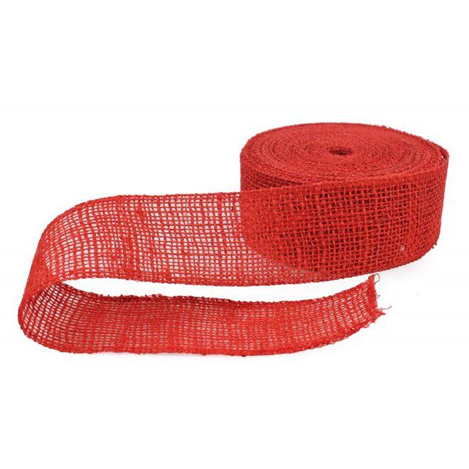 Лента Flora из мешковины 6х20 м Красный (5048)