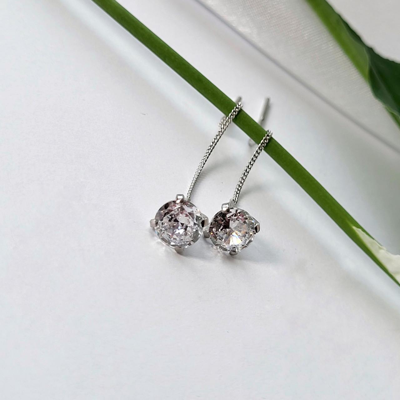 Сережки Камень серебро 925 пробы (5248/1) Сережки Камень серебро 925 пробы (5248/1)