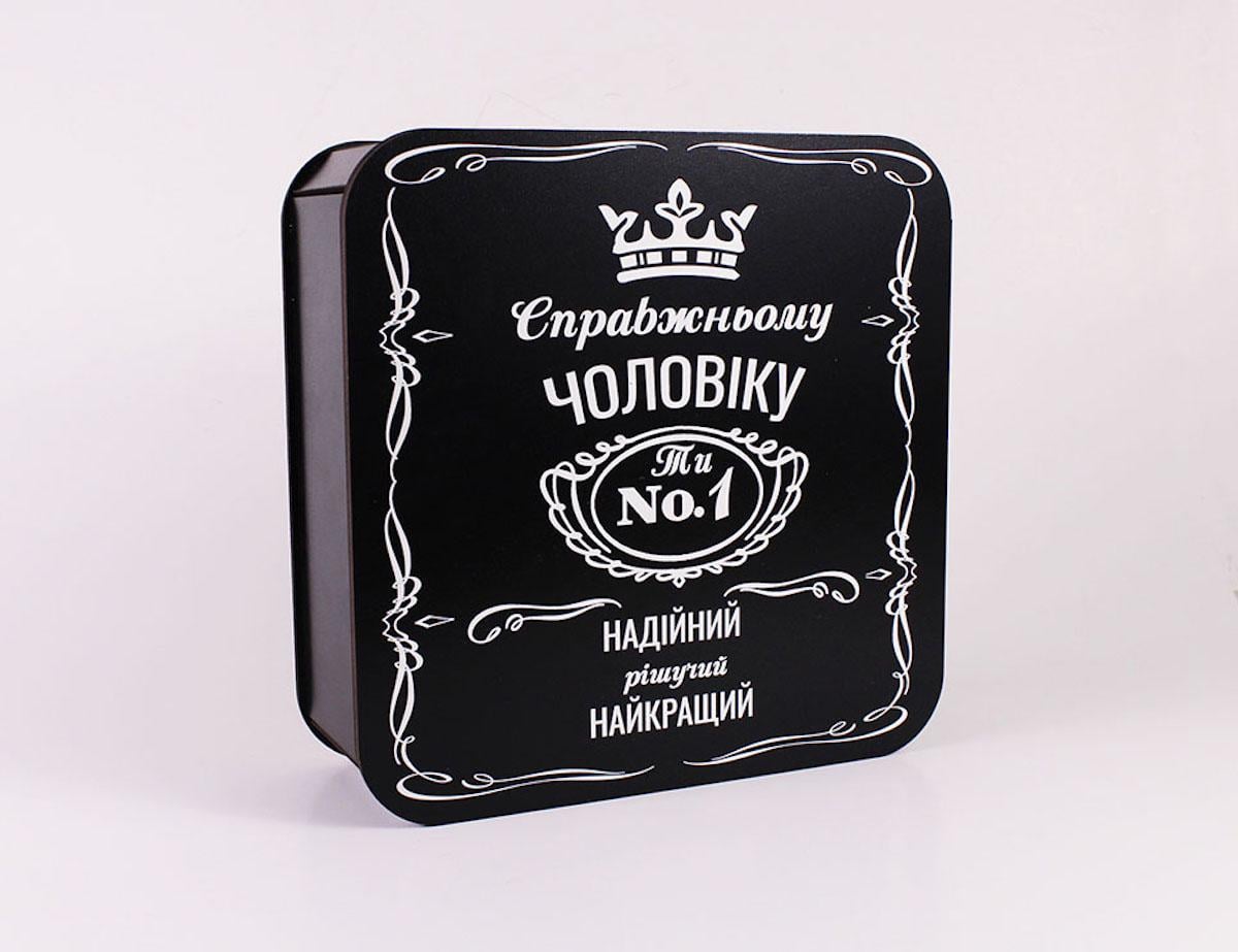 Коробка "Справжньому чоловіку ти №1" середня (3798)