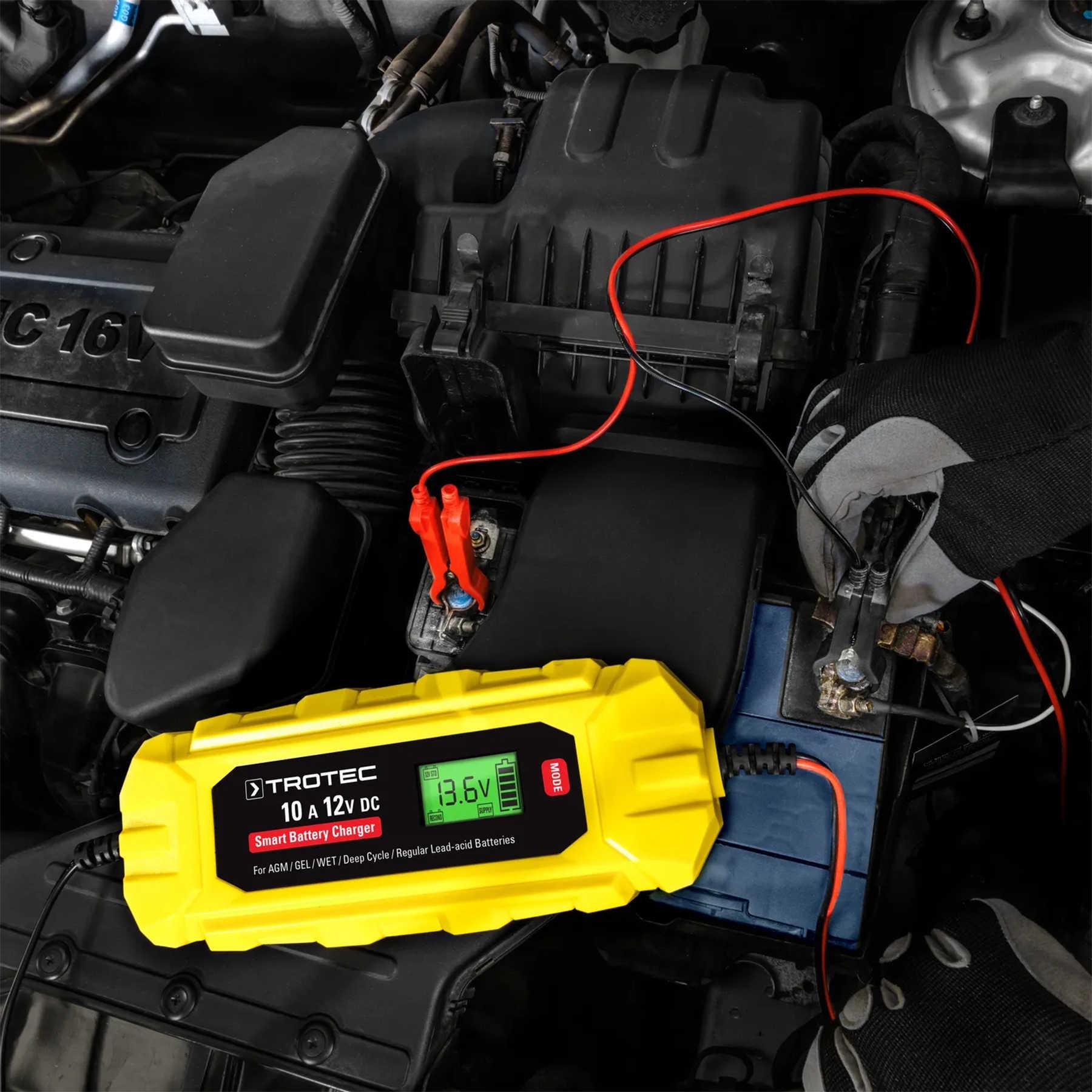 Зарядное устройство для автомобильного аккумулятора Trotec PBCS 10A/12V 4-200Ah (4675000015) - фото 6 Зарядное устройство для автомобильного аккумулятора Trotec PBCS 10A/12V 4-200Ah (4675000015) - фото 6