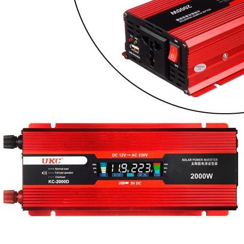 Преобразователь напряжения DC/AC 2000 Вт 12-220В ЖК KC-2000D (5507) - фото 2 Преобразователь напряжения DC/AC 2000 Вт 12-220В ЖК KC-2000D (5507) - фото 2