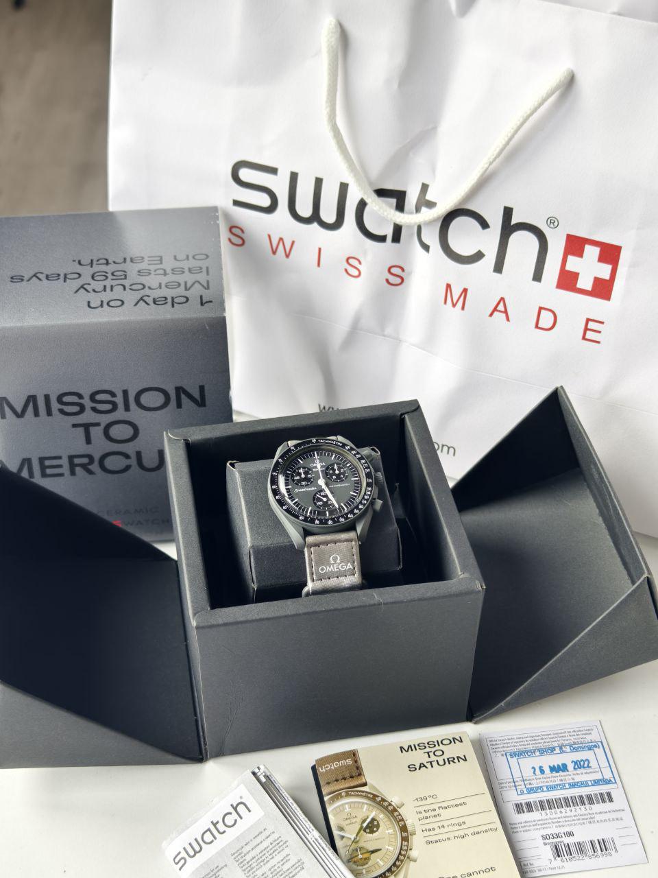 Годинник Omega Swatch Bioceramic MoonSwatch Collection MISSION TO MERCURY (SO33A100) - фото 5