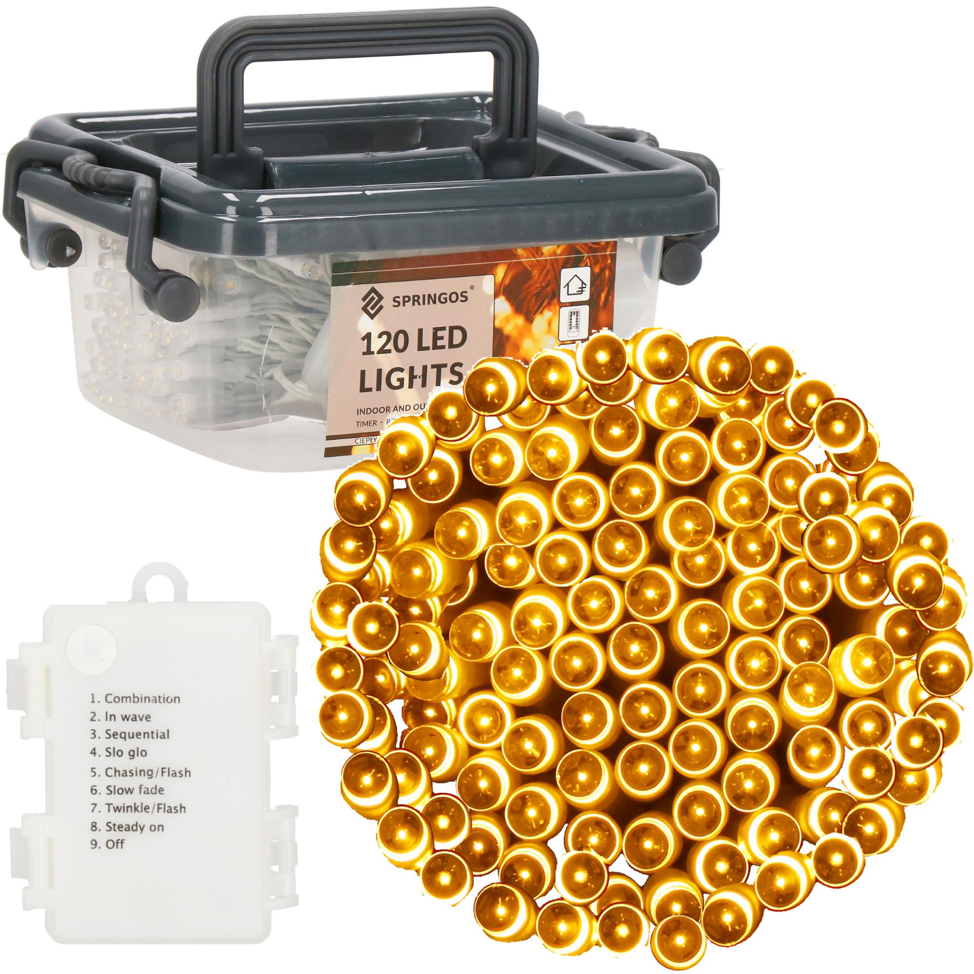 Гірлянда на батарейках Springos 120 LED 9 м Warm white (CL0171) - фото 5 Гірлянда на батарейках Springos 120 LED 9 м Warm white (CL0171) - фото 5